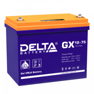 Аккумуляторная батарея для ИБП гелевый Delta GX 12-75 12В 75 Ач
