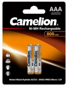 Аккумуляторные батарейки 800мА.ч AAA/LR03 Camelion 3674 блист.2шт