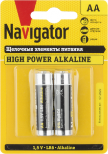 Батарейки AA/LR6 Navigator 94752 блист.2шт