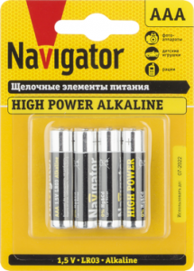 Батарейки AAA/LR03 Navigator 94751 блист.4шт