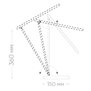 Настольный светодиодный светильник Feron DE1725 10W, 4000K, 100-240V, черный 29860