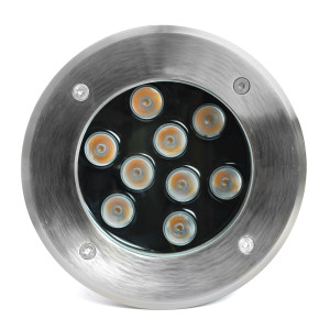 Светодиодный светильник тротуарный (грунтовый) Feron SP2803, 10W, AC12V, низковольтный, 3000К, металлик, 160*H90mm, вн.диаметр: 110mm, IP67 48469