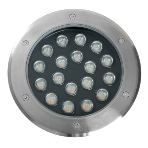 Светодиодный светильник тротуарный (грунтовый) Feron SP2804, 20W, AC12V, низковольтный, 4000K, металлик, IP67 48454