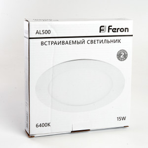 Светодиодный светильник Feron AL500 встраиваемый 15W 6400K белый