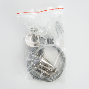 Соединитель для трековых однофазных светильников (комплект подвесов для шинопровода, 2шт), длина 150см, серебро, CAB1002 Артикул 10326