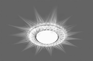 Светильник встраиваемый с белой LED подсветкой Feron CD4021 потолочный GX53 без лампы прозрачный 29474