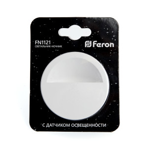 Светильник ночник Feron FN1121 0,45W 230V, белый 41020
