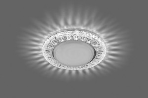 Светильник встраиваемый с белой LED подсветкой Feron CD4022 потолочный GX53 без лампы прозрачный 29475