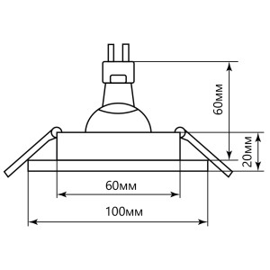 Светильник встраиваемый с белой LED подсветкой Feron CD903 потолочный MR16 G5.3 белый