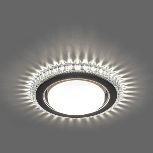 Светильник встраиваемый с белой LED подсветкой Feron CD4036 потолочный GX53 без лампы, прозрачный, хром 40503