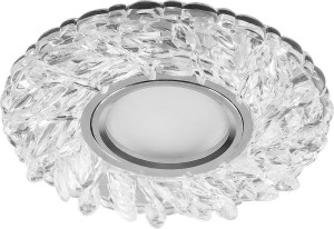 Светильник встраиваемый с белой LED подсветкой Feron CD915 потолочный MR16 G5.3 прозрачный