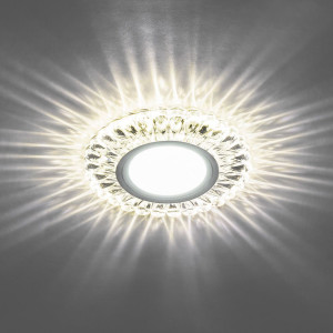 Светильник встраиваемый с белой LED подсветкой Feron CD902 потолочный MR16 G5.3 белый