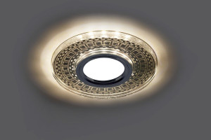 Светильник встраиваемый с LED подсветкой Feron CD981 потолочный MR16 G5.3, прозрачный, серебро