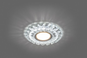 Светильник встраиваемый с белой LED подсветкой Feron CD922 потолочный MR16 G5.3 прозрачный