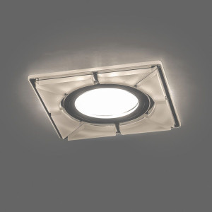 Светильник встраиваемый с LED подсветкой Feron CD994 потолочный MR16 G5.3 белый матовый, хром