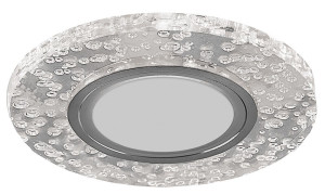 Светильник встраиваемый с белой LED подсветкой Feron CD953 потолочный MR16 G5.3, прозрачный