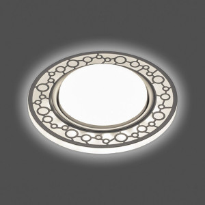 Светильник встраиваемый с белой LED подсветкой Feron CD9902 потолочный GX53 без лампы, белый 32938