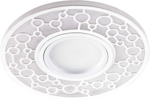 Светильник встраиваемый с LED подсветкой Feron CD990 потолочный MR16 G5.3 белый