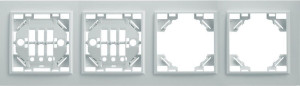 Рамка 4-местная горизонтальная STEKKER, PPFR00-9004-01, серия Эрна, белый 39057