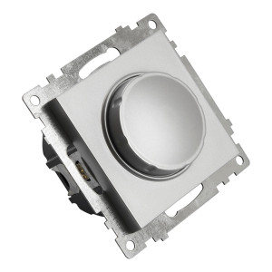 Выключатель диммирующий TRIAC(механизм), STEKKER GLS10-7106-03, 250V, 500W, серия Катрин, серебро 39587