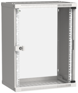 Шкаф настенный LINEA WE 15U 550х350мм дверь стекло серый ITK LWE3-15U53-GF