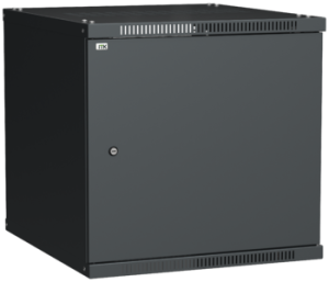 Шкаф настенныйLINEA WE 12U 600x600мм дверь металл черный ITK LWE5-12U66-MF