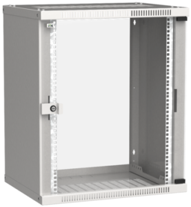 Шкаф настенный LINEA WE 15U 600х450мм дверь стекло серый ITK LWE3-15U64-GF