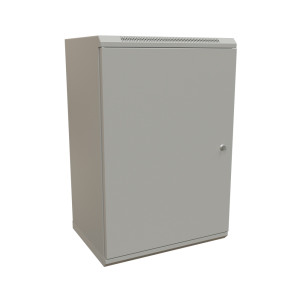 WRline Шкаф настенный 19-дюймовый (19), 22U, 1086x600х600мм, цельнометаллическая дверь с замком, цвет серый (RAL 7035) (разобранный)