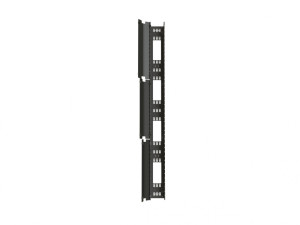 Hyperline CMF-OR-42U-150x149-C-RAL9005 Вертикальный кабельный организатор 42U для стоек ORK2A, ORL1, ширина 150мм, объединение в ряды, высота пальцев 149мм с крышками, черный