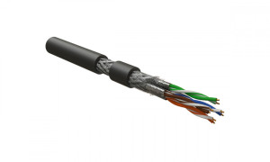 Hyperline ISFTP4-C6-P23/7-SHF1-BK (500 м) Кабель для сетей Industrial Ethernet, категория 6, 4x2x23 AWG, многопроволочные жилы (patch), S/FTP, SHF1, черный