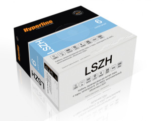 Hyperline UFTP4-C6-S23-IN-LSZH-BL-500 (500 м) Кабель витая пара, экранир. U/FTP, кат. 6, 4 пары (23 AWG), одножил. (solid), кажд.пара в фольге, LSZH, нг(А)-HF, –20°C–+60°C, синий-гарантия: 15 лет компон., 25 лет системная