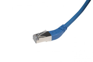 Hyperline PC-APM-STP-RJ45/L45-RJ45/R45-C6-5M-LSZH-BL Патч-корд F/UTP угловой, экранированный, левый 45°-правый 45°, Cat.6 (100% Fluke Component Tested), LSZH, 5 м, синий