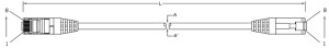 Hyperline PC-LPM-SFTP-RJ45-RJ45-C5e-0.5M-LSZH-GY Патч-корд SF/UTP, экранированный, Cat.5e (100% Fluke Component Tested), LSZH, 0.5 м, серый