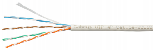 Витая пара UTP кат.5e Cabeus UTP-4P-Cat.5e-SOLID-LSZH-GY-LIGHT 4 пары серая, 