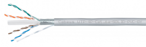 Витая пара U/UTP кат. 6а Cabeus UTP-4P-Cat.6a-SOLID-PVC-GY 4 пары серая