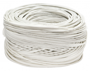 Cabeus UTP-4P-Cat.6-SOLID-LSZH-WH Кабель витая пара UTP U/UTP, категория 6, 4 пары 23 AWG, одножильный, LSZH нгА-HF, белый кусками, 