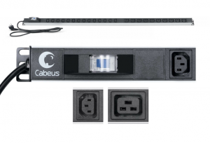 Блок розеток для 19 шкафов 10А Cabeus PDU-16-14C13-10C19-B 24 розеток