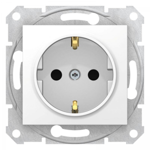 Механизм розетки 1-м СП Sedna 16А IP20 с заземл. быстрозажим. контакты защ. шторки бел. SE SDN3001721