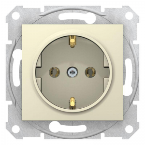 Механизм розетки 1-м СП Sedna 16А IP20 с заземл. быстрозажим. контакты без защ. шторок беж. SE SDN3001847