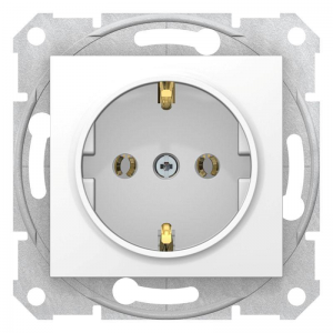 Механизм розетки 1-м СП Sedna 16А IP20 с заземл. быстрозажим. контакты без защ. шторок бел. SE SDN3001821