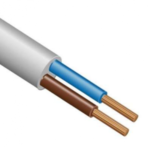 Силовой провод ПВС 2х1.5 ЭЛЕКТРОКАБЕЛЬ НН 00-00007023 белый
