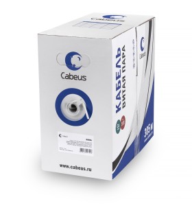 Кабель витая пара кат.5e Cabeus UTP-4P-Cat.5e-SOLID-GY-LIGHT 4 пары серая