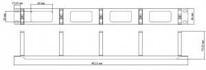 Кабельный органайзер горизонтальный Hyperline CM-1U-PL