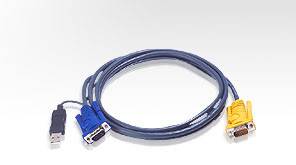 ATEN 2L-5202UP Шнур, мон+клав+мышь USB (встроенный PS/2 to USB конвертер), SPHD15=&gtHD DB15+USB A-Тип, Male-2xMale, 8+4 проводов, опрессованный, 1,8 метр, черный