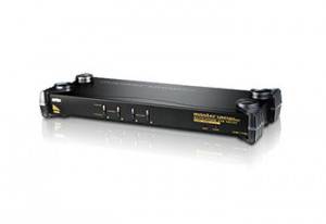 ATEN CS1754Q9-AT-G Переключатель, электрон., KVM+Audio, 1 user USB+VGA, 4 cpu PS2/USB+VGA, без шнуров, 2048x1536, 1U 19