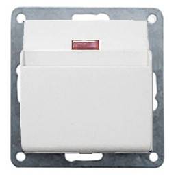 Ecoplast Накладка для выключателя гостинничного для включения с помощью карточки (белый) LK60