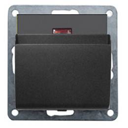 Ecoplast Накладка для выключателя гостинничного для включения с помощью карточки (черный бархат) LK60