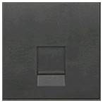 Ecoplast Накладка для розетки телефонной, компьютерной RJ, 45х45 мм (черный бархат) LK45