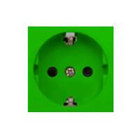 Ecoplast Розетка с заземляющими контактами и защитными шторками, (зеленый) LK45 (для выделения чиcтого питания сети)
