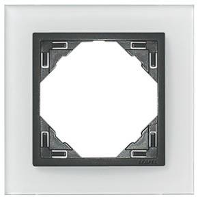 Efapel 90910 TCS Одиночная рамка, стекло/серый